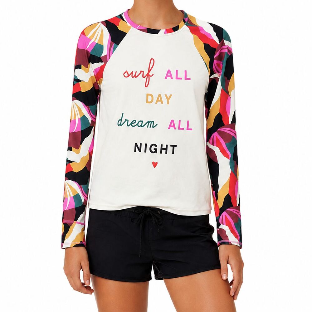 NEW Billabong Rash Guard Youth Girls 14 Dream Time UPF 50+ Water Shirt Kids